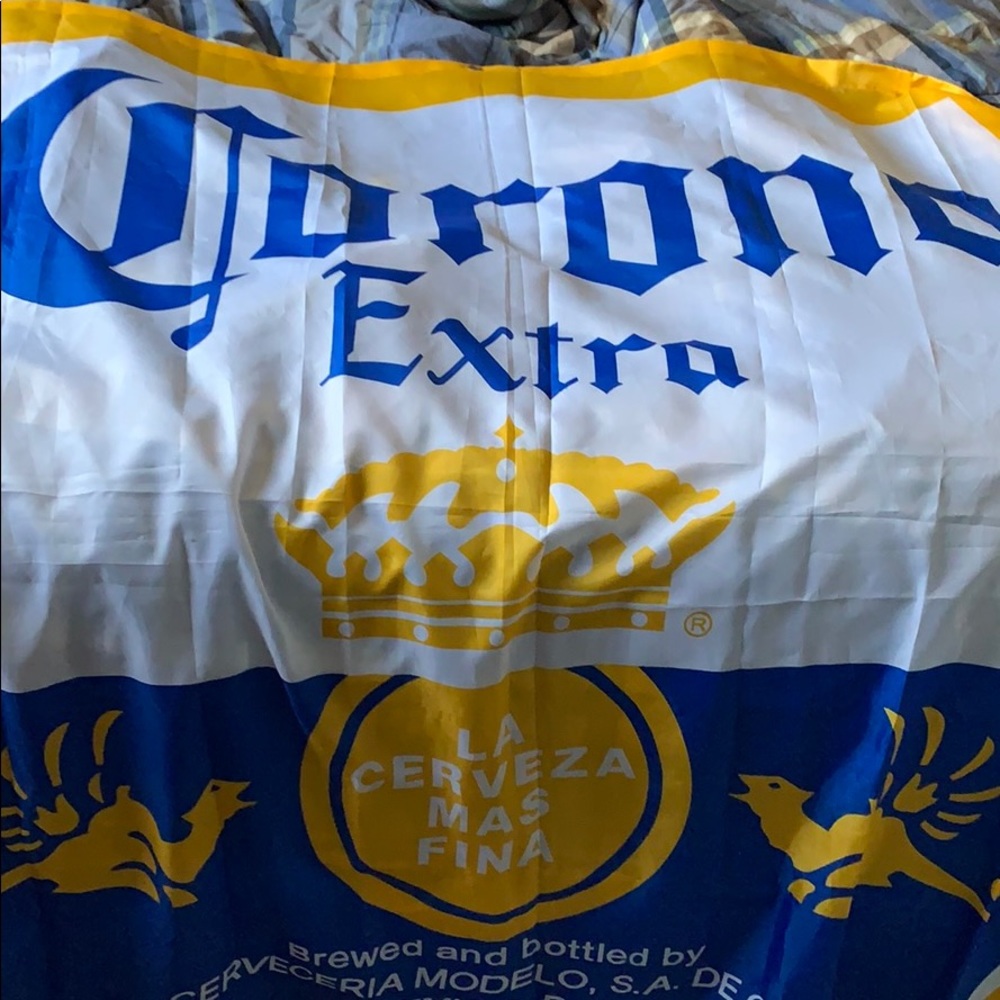 Very large, 5 by 7 Corona beer flag